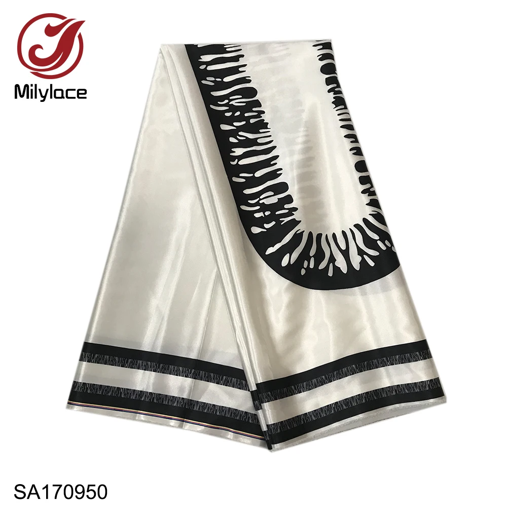 2019 модная африканская атласная ткань с принтом 5 ярдов полиэфирная Анкара