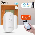 Датчик окон Tuya Smart WiFi датчик для двери, 5 шт., магнитный датчик открытиязакрытия дверей