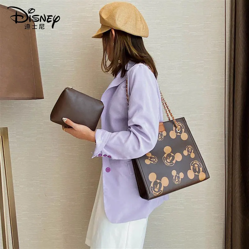 Женская сумка через плечо из ПУ кожи Disney сумка-мессенджер с Микки Маусом для