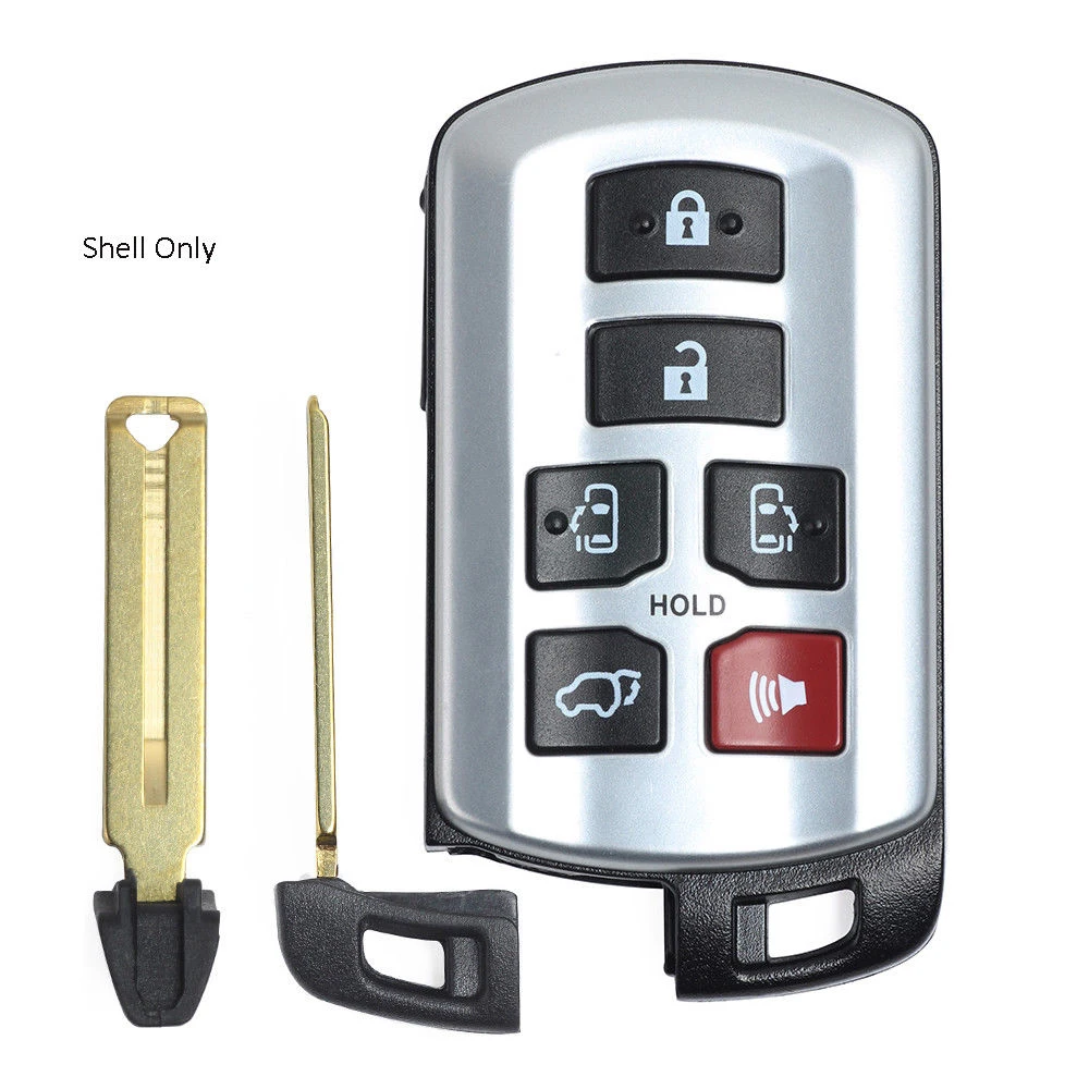 

Keyecu Smart Remote Car Key Shell Case for Toyota Sienna 2011 2012 2013 2014 2015 2016 21017 HYQ14ADR 89904-08010, 69515-08020