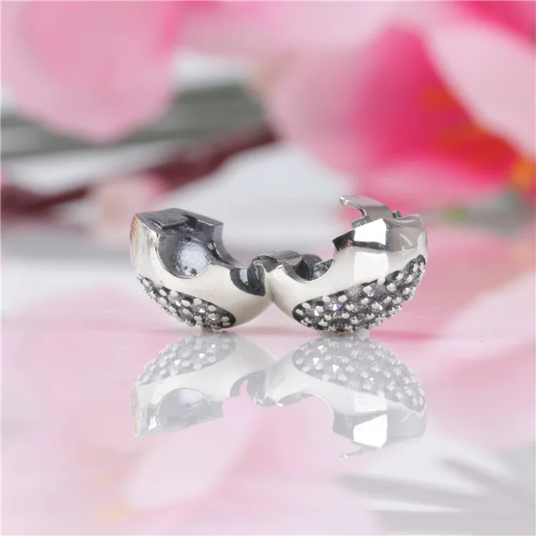 

Hot S925 Sterling Silver Heart-shaped Positioning Buckle Fixing Clip Fit Original Bracelet Pendant DIY Jewelry Charms Gift