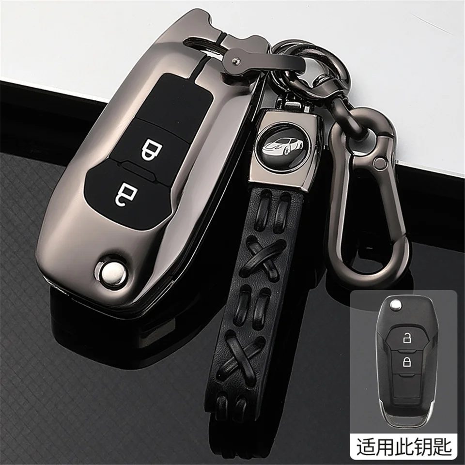 Custodia Cover chiave auto per Ford Fusion Fiesta Escort Mondeo Everest Ranger accessori portachiavi auto coperchio chiave supporto tappo proteggi Set - H8b50b519b4b6493ca704a334390043064