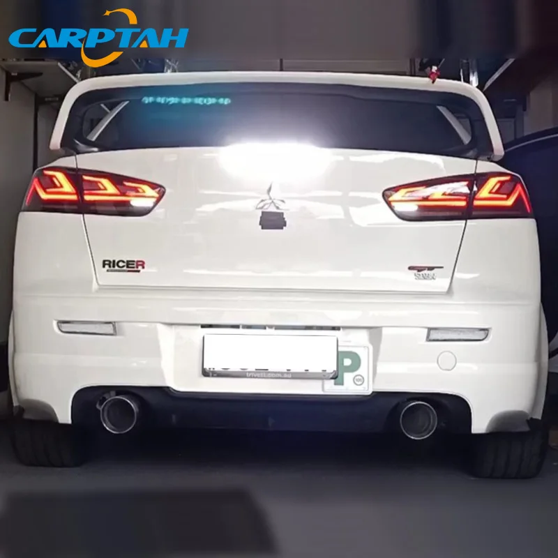 Pаспродажа Автостайлинг, задний фонарь S, задний фонарь для Mitsubishi Lancer 10 EVO X, задний фонарь DRL, динамический сигнал поворота, задний и стоп-сигнал, светоди...