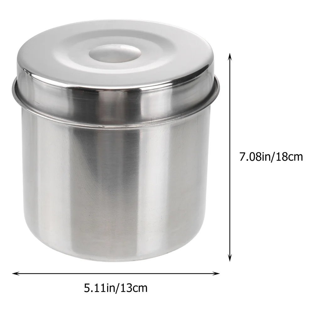 

4Pcs Stainless Steel Dressing Jars Practical Boxes Ointment Jars