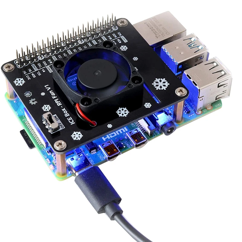 

Охлаждающий вентилятор для Raspberry Pi 4B, для радиатора Raspberry Pi 4B, для платы расширения Raspberry Pi 4B GPIO DC5V 0.2A