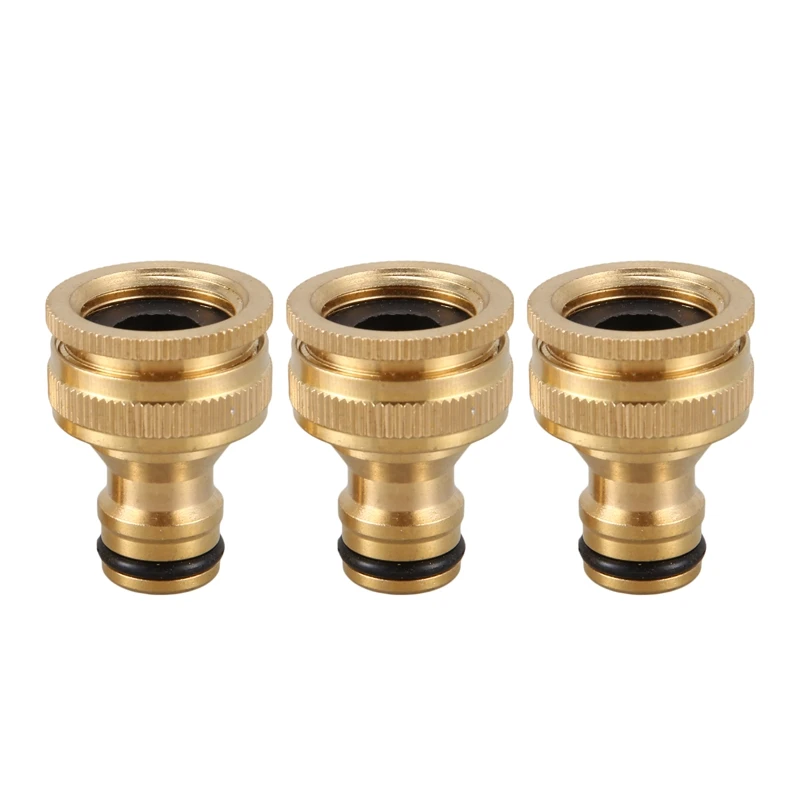 

3Pcs 1/2 inch 3/4 inch Thread Quick Connector Tap Connector For Garden Irrigation Watering Hose Pipe Fitting Adapter