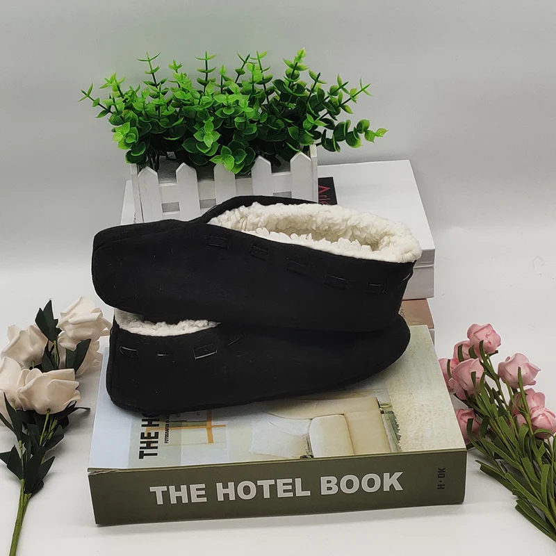 Мужские теплые домашние тапочки обувь специальные плюшевые унисекс Зимние