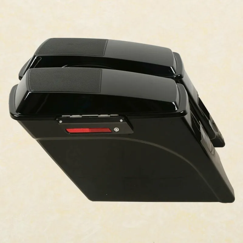 МОТОЦИКЛ ABS 5 &quotРасширенная крышка динамика для Harley Touring Street Glide Electra Road 93-13 Vivid Black |