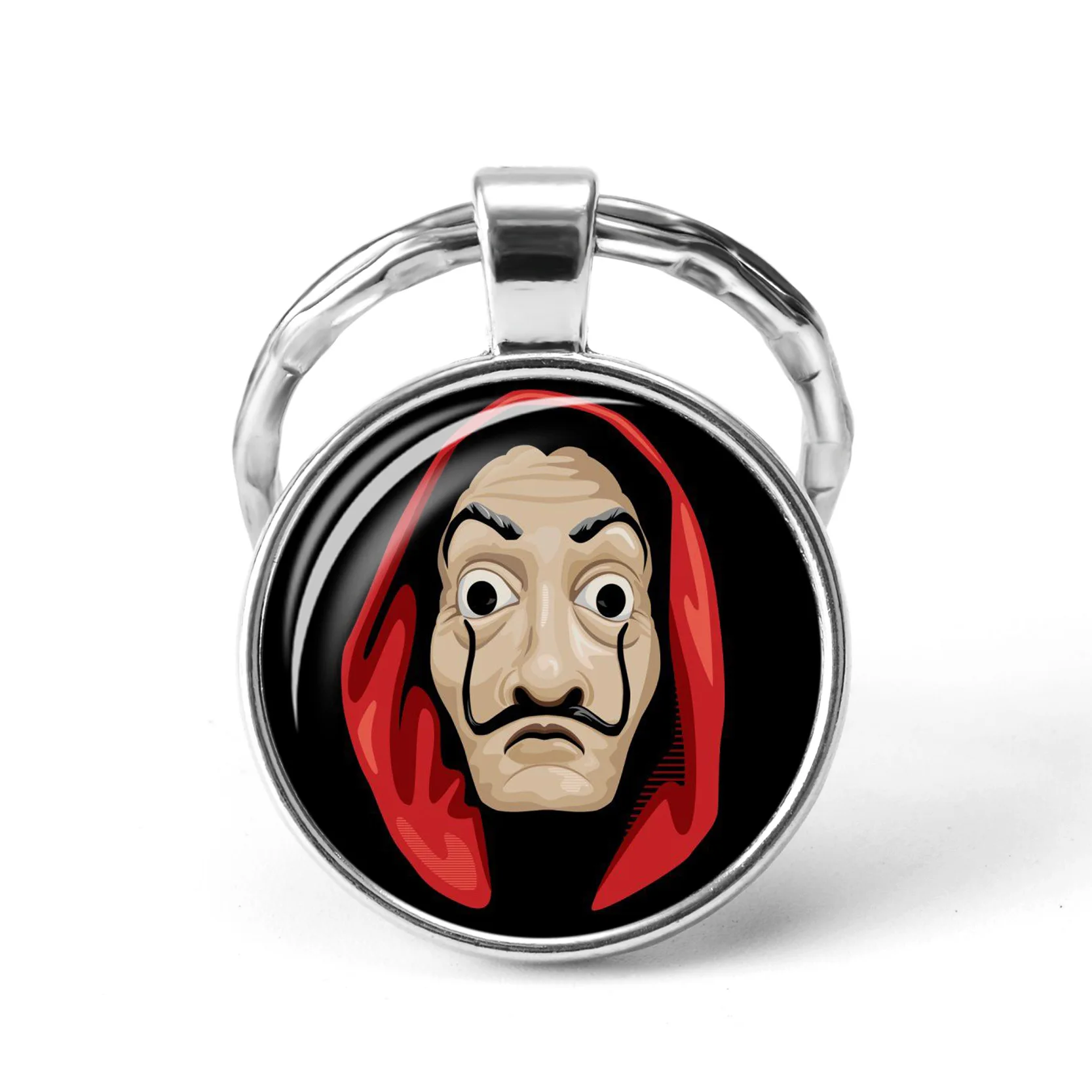 la casa de papel keyring the house of paper money heist keychain salvador dali professor funny key chain jewelry gift free global shipping
