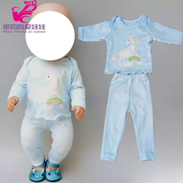 Пижама для малышей кукла комплект подходит 17 дюймовой кукольной одежды 18