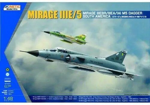 Кинетический кинжал масштаба 48052 1:48 Mirage IIIE/5 IIIEBR/IIIEA.IAI M5, кинжал, сборный набор для Южной Америки