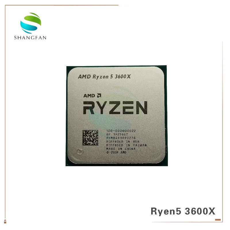 AMD Ryzen 5 3600X R5 3600X 3.8 GHz Six-Core Twelve-Thread 7NM 95W L3=32M 100-000000022 CPU Processor Socket AM4