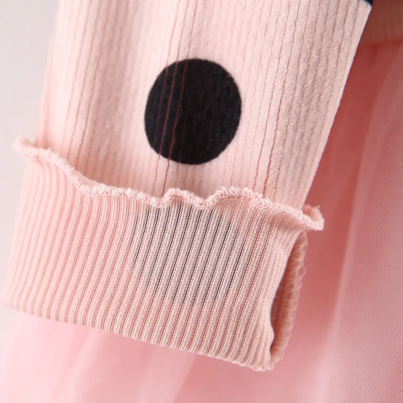 DIIMUU/платье для маленьких девочек детская одежда платья в горошек с длинными