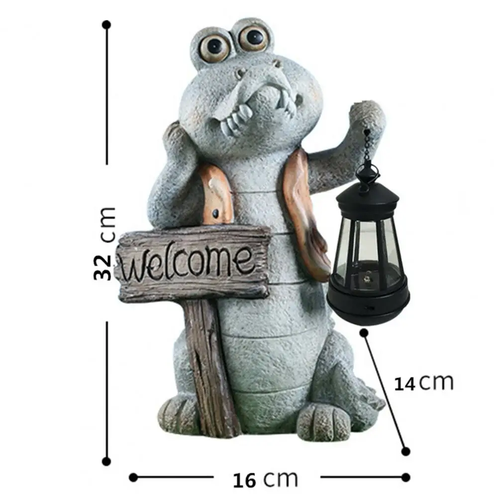 

Personalized Solar Statue Garden Statue Resin Balcony Cute Decoration Solar Furnishings Ornament Lamp Home Decor Sculptures