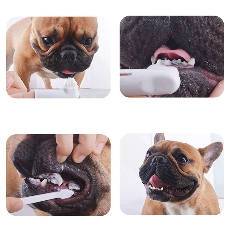 Набор зубных щеток для домашних собак запасная зубная щетка пальцев набор ухода