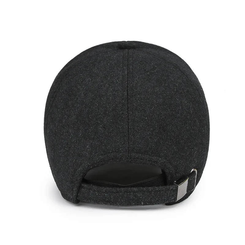 Новая мужская шерстяная шапка Толстая теплая бейсбольная кепка бейсболка шляпка