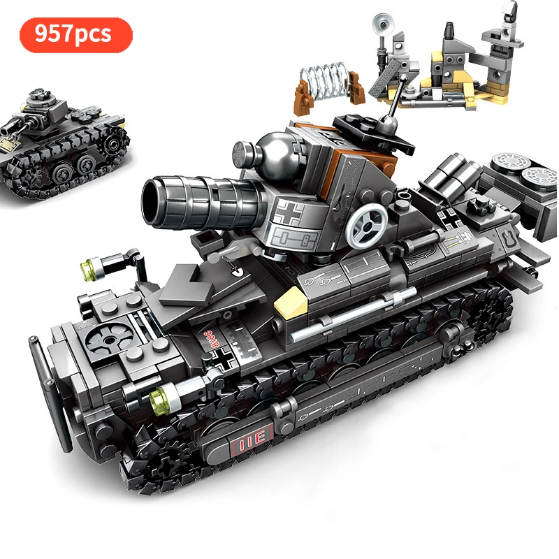 4IN1 WW2 самоходный миномет топливный бак грузовика блоки 2 ой мировой войны Военный