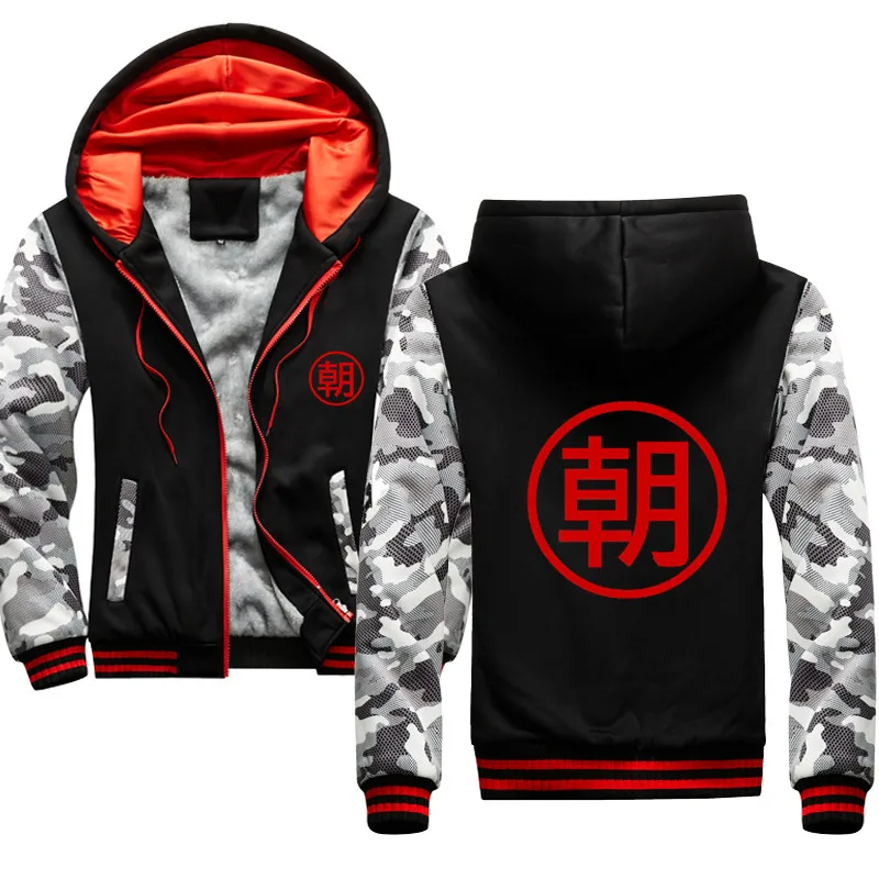 

New Fashion Men Thicken Sweatshirt New Japanese Samurai Symbol Hoodie Hip Hop Jacket Hoody Tops Harajuku