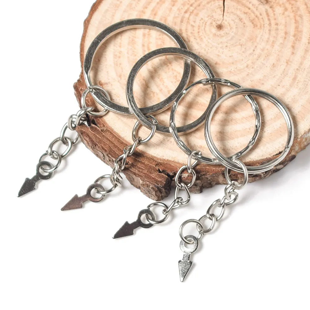 Никелевые брелки для ключей сделай сам 20 шт./компл. 25 мм 30 кольцо подвесной