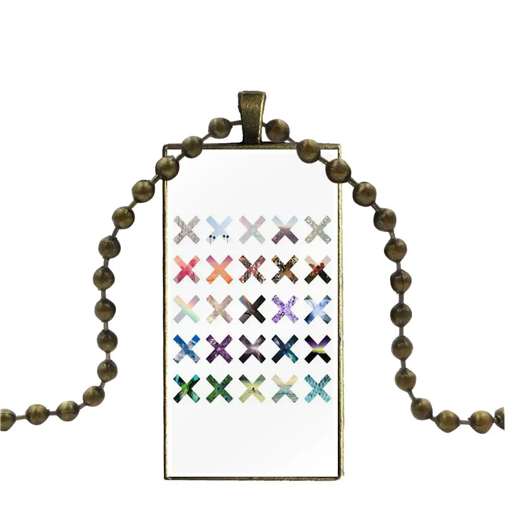 The Xx Glass Cabochon Pendant Necklace Rectangle Fashion For Women Party | Украшения и аксессуары