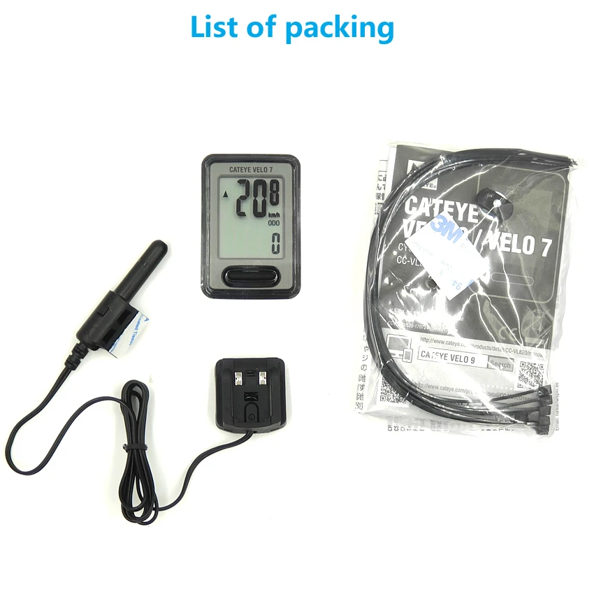 cateye velo 7 bike computer cc vl520 cycling bicycle computer vl520 mount waterproof wired speedometer different garminbryton free global shipping