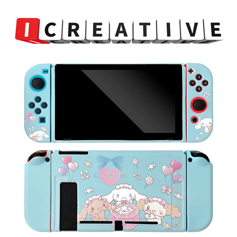 

Icreative Cute Cartoon TPU Soft Protective Case Shell for Nintendo Switch Game Console Blue Cover Shell for Nintendo Switch Dogs