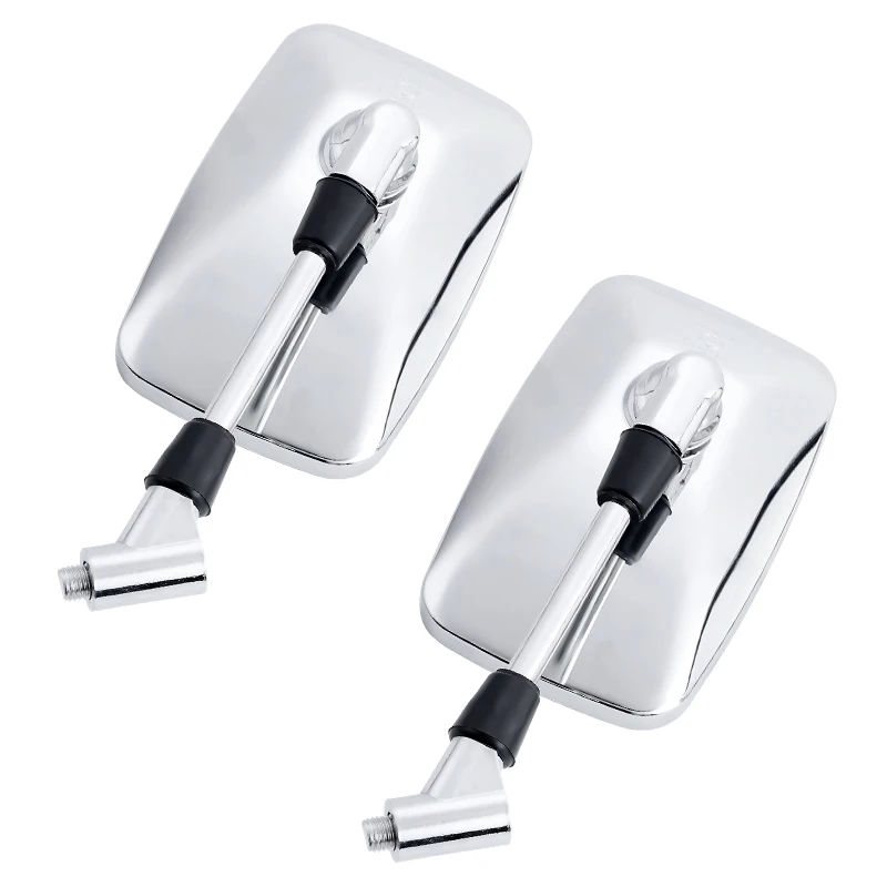 10mm Motorcycle Handlebar Rearview Mirror Chrome rectangle mirror for ATV Dirt Bike Scooter Moped Accessories | Автомобили и