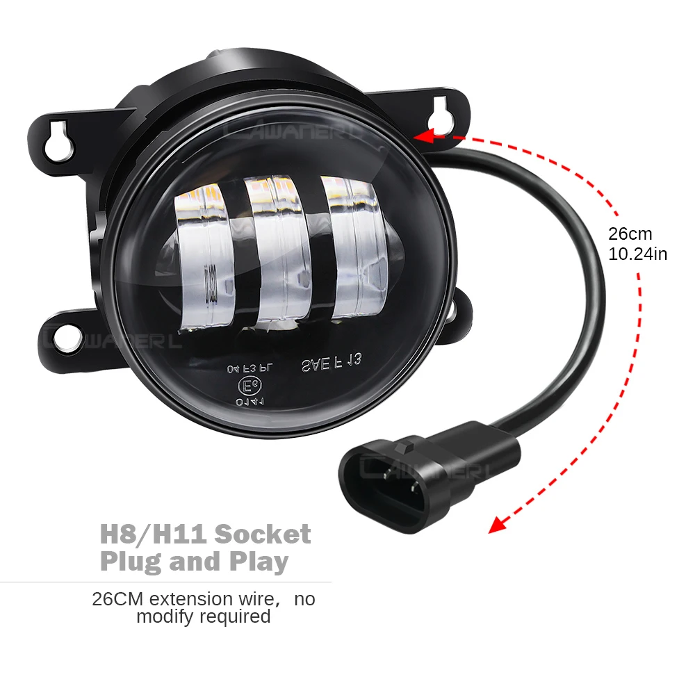 Fog Light Assembly 30W Car Front Bumper LED Lamp Daytime Running 6000LM 12V For Mitsubishi Grandis NA_W MPV 2004-2011 | Автомобили и