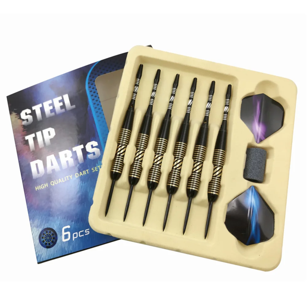 

1 Set of 6pcs Darts Professional Aluminium Rod Darts Needles with 1pc Darts Millstone