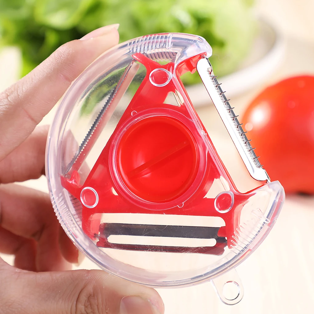 

3-in-1 Fruit Peeler Multifunction Plastic Stainless Steel Fruit Vegetable Parer Household 3 Modes Kitchen Peeling Tool