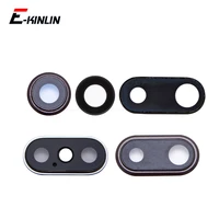 new back rear camera glass lens ring cover for iphone x 7 8 plus with frame holder replacement parts