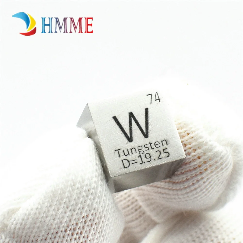 Вольфрамовый блок 10 мм Плотность кубиков W 99.95% чистый для коллекции элементов