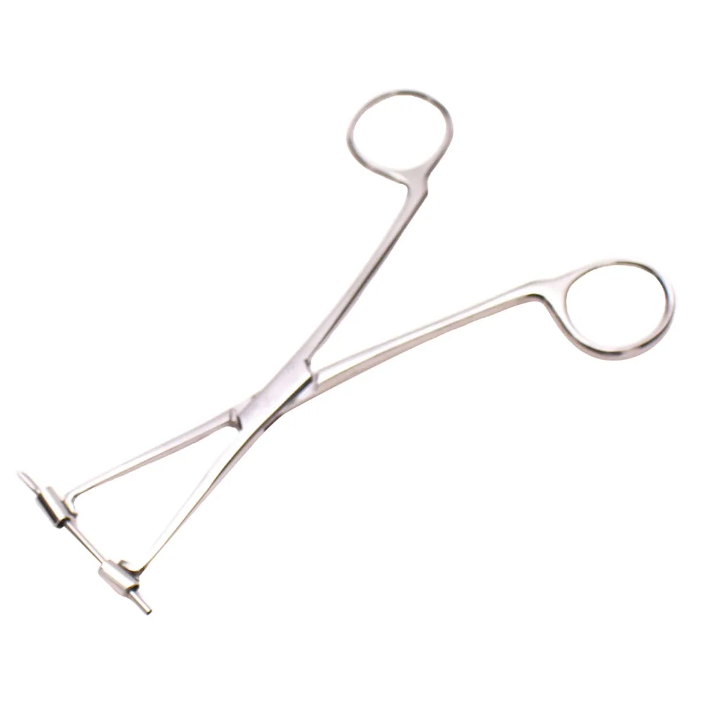 Professional Stainless Steel 6'' Septum Forceps Body Belly Navel Nose Lip Ear Piercing Clamp Tool
