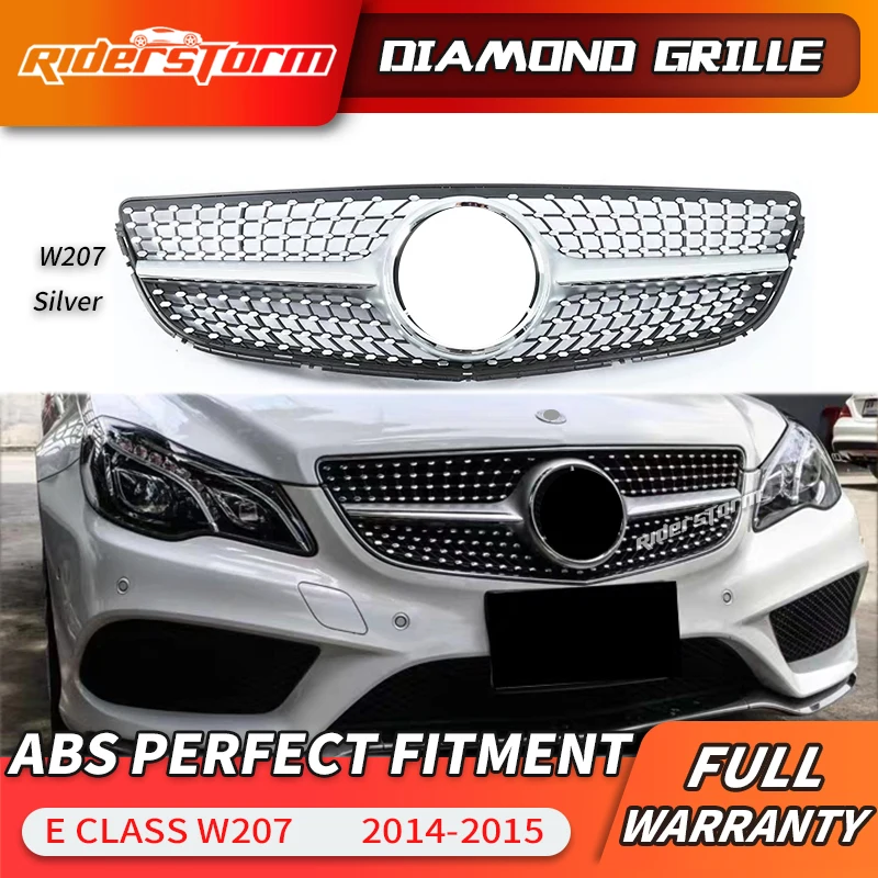 Бриллиантовая решетка передний гриль для E класса W207 coupe спортивный бампер ABS E200