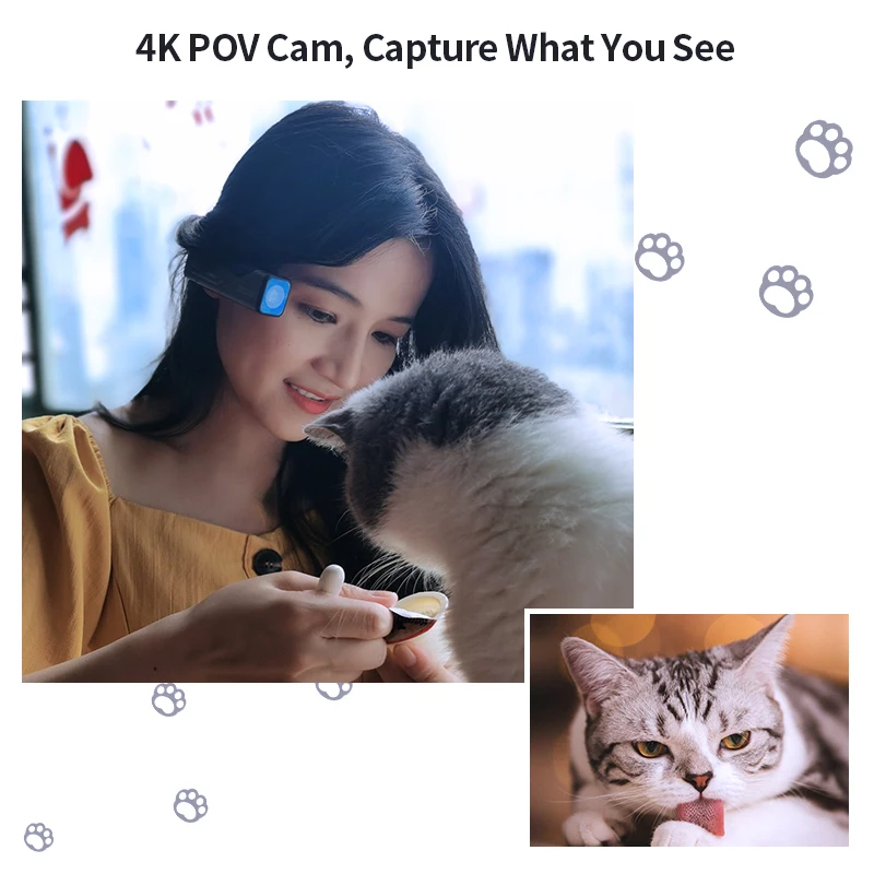 

Vlog Camera for YouTube Videos Ordro EP7 4K WiFi Mini Head Wearable Camcorder Filmadora with Remote Control Memory SD card 64GB