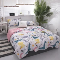 new dinosaur flamingo bedding summer quilt blankets cartoon cat comforter cover quilting home suitable adults kids