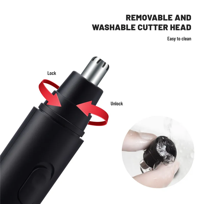 

CkeyiN 2 in 1 Nose Hair Trimmer/Electric Beard Shaver USB Charging Portable Razor Painless Nose Ear Eyebrow Hair Remove Machine