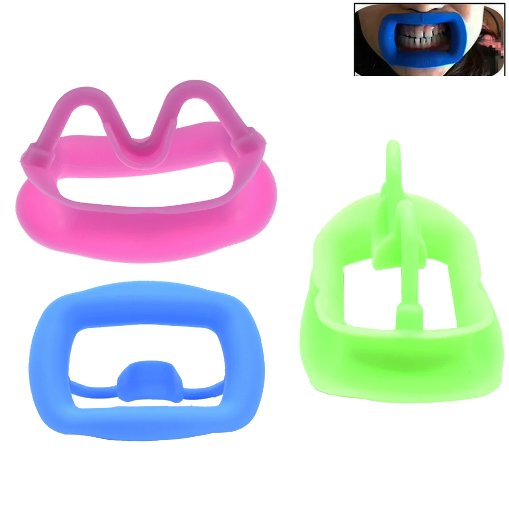 3 pc Silicone Mouth Opener Dental Orthodontic Cheek Retracor Tooth Intraoral Lip Cheek Retractor Soft Silicone Oral Care