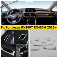 yimaautotrims front dashboard ac air conditioner vent outlet cover trim 7 pcs interior fit for lexus rx 200t 450h 2016 2020