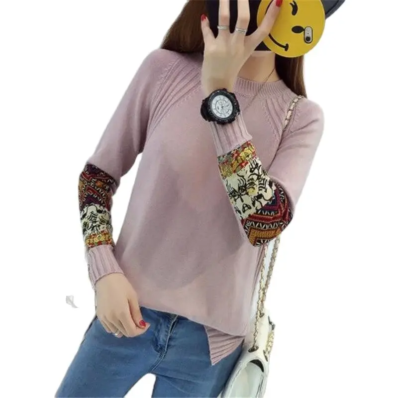 Новинка осенне-зимняя одежда Свободный пуловер большого размера свитер