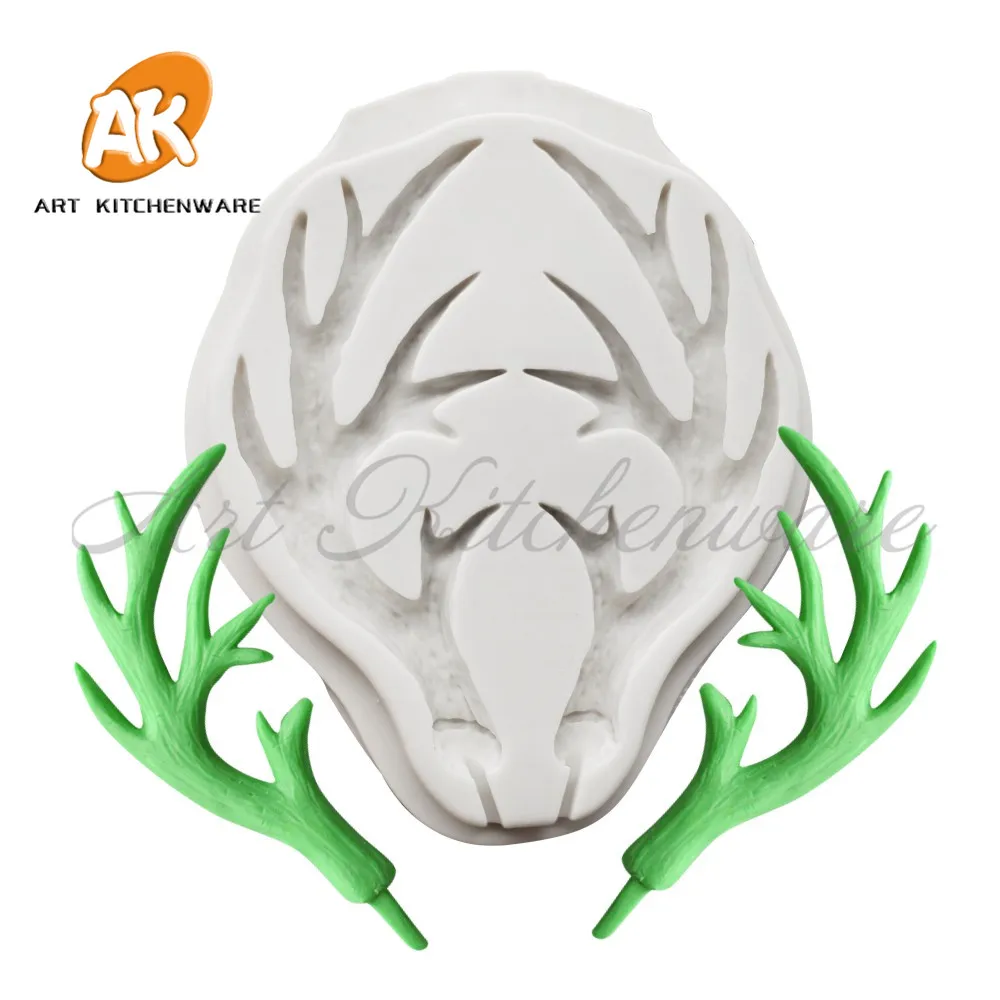 

Antlers Mould Silicone Mold Fondant Cake Decorating Tool Gumpaste Sugarcraft Chocolate Forms Bakeware