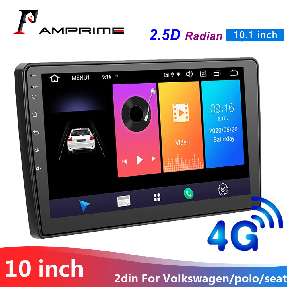 Мультимедийный плеер AMPrime стерео магнитола на Android с GPS Wi Fi Bluetooth для