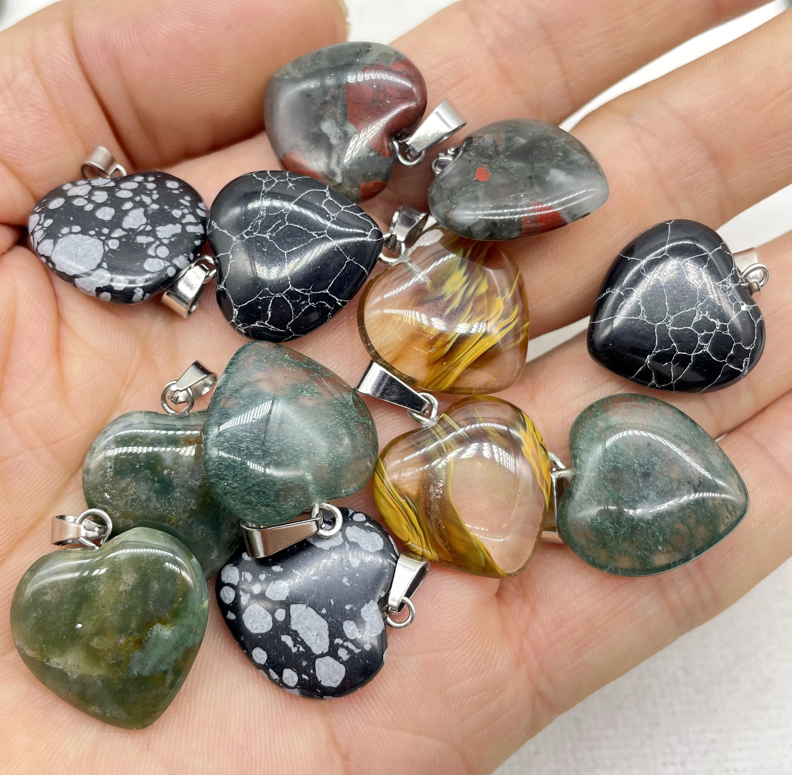 

30 шт., подвески в виде сердца, 20 мм