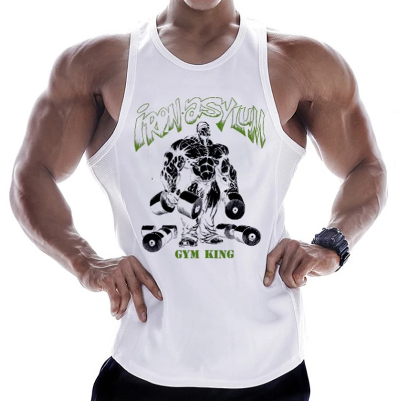 

2021 fashion gyms Brand singlet canotte bodybuilding stringer tank top men fitness vest muscle guys sleeveless vest