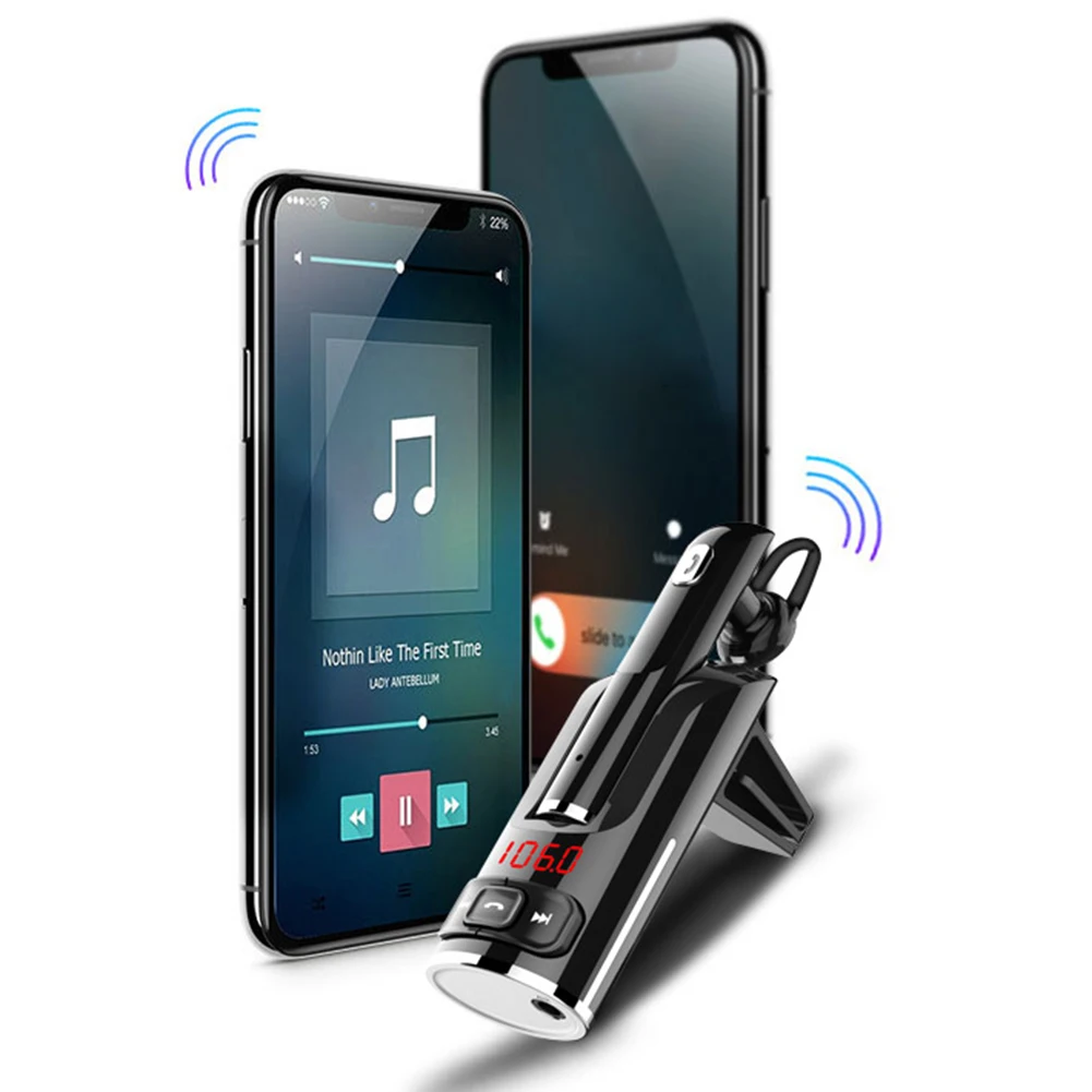 

BC46 12V-24V Car Bluetooth 5.0 Headset MP3 Hands-free FM Transmitter Car Charger