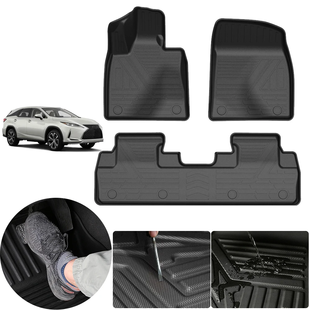 

Waterproof Non-Slip Floor Liner TPE Accessories For Lexus RX 450hL 2020 6Seats(Only the First Two Rows)Fully Surrounded