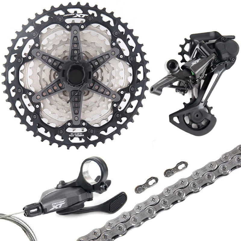 

Shimano DEORE XT M8100 1X12 12 Speed Shifter Trigger Lever Rear Derailleur 10-51T Cassette Chain MTB Bicycle Groupset Bike Kit