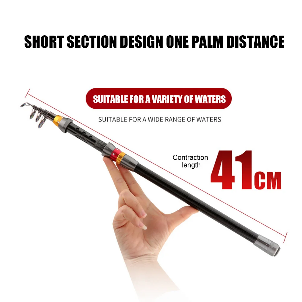 

Newly Carbon Fiber Fishing Rod Ultra Short Mini Sea Rod Portable Rock Fishing Rod BN99