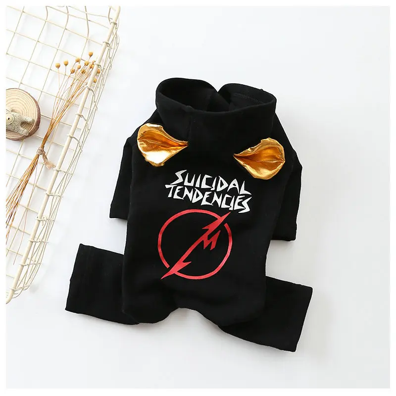 Хлопок Французский бульдог теплый комбинезон одежда для собак маленьких