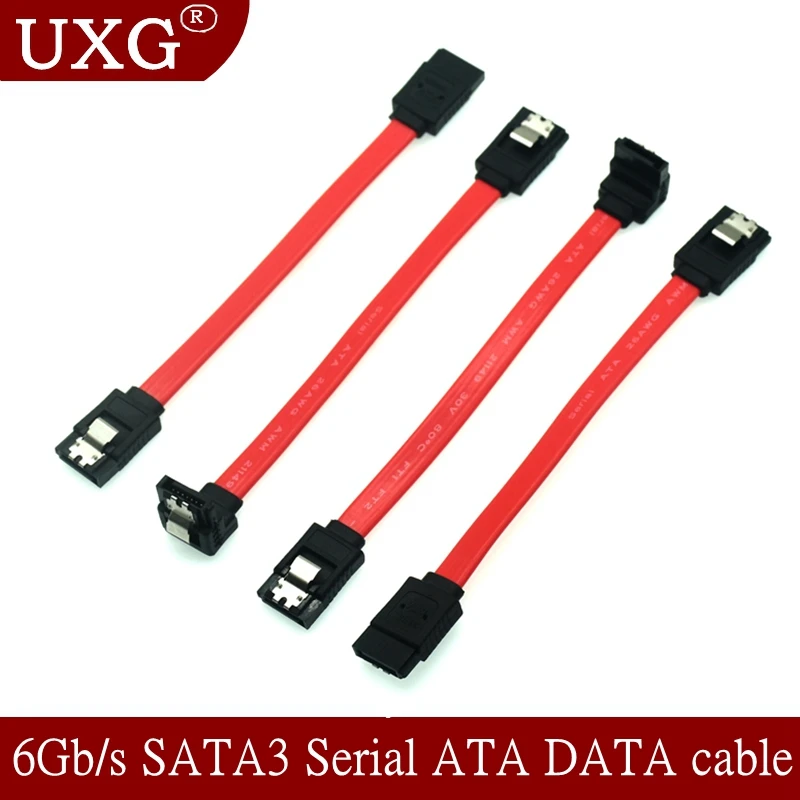 

10cm 6inch 6Gb/s SATA3 Serial ATA DATA Cable Cord W/ Latch Locking For PC Laptop SATA 3.0 SATAIII 6Gbps HDD Hard Drive Disk/ SSD